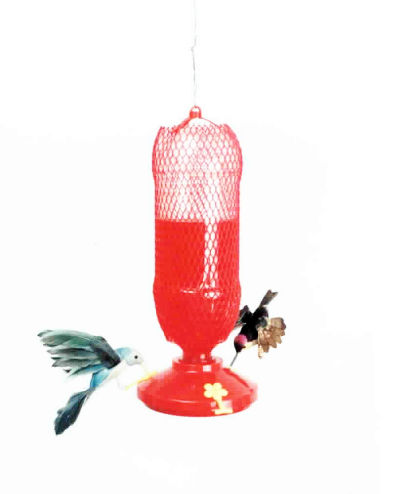 Gadjit Soda Bottle Hummingbird Feeders Kit (2-Pack) - DIY Recycled Plastic Bottle Bird Feeder with Nectar Tray - Outdoor Garden Decor for Attracting Wild Birds - Eco-Friendly Red Hummingbird Feeder for Backyard, Patio & Balcony