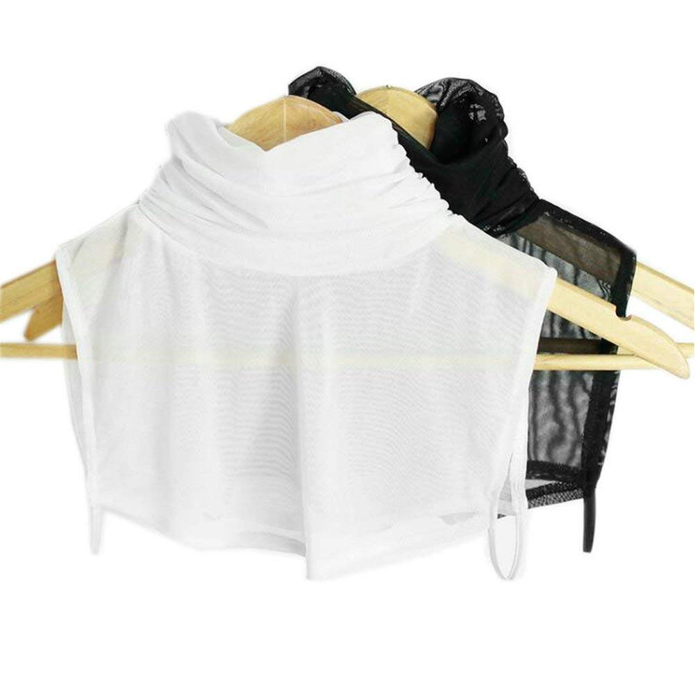 Elegant Women's Fake Lace Collar Detachable Turtleneck Dickey - Perfect for Autumn Layering, Office Wear & Fashion Outfits