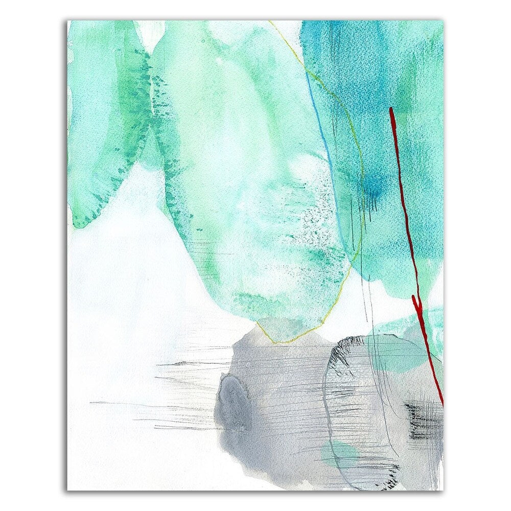 Beach Study 2 by Elisa Sheehan - Stretched Canvas Wall Art Print - Ready to Hang Coastal Decor for Living Room, Bedroom or Office
