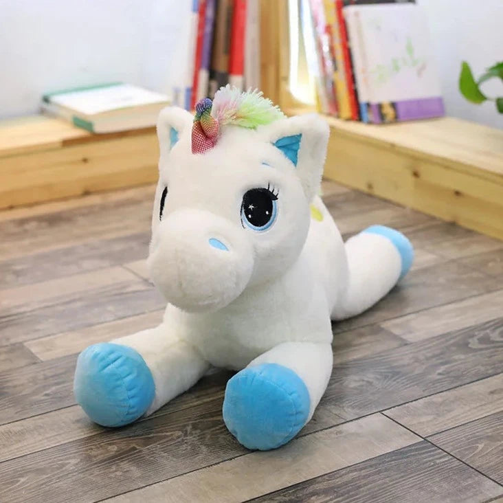 **40/60/80cm Kawaii Cartoon Rainbow Unicorn Stuffed Animal Plush Toy - Soft Baby Doll Gift for Kids, Birthday Present, Nursery Decor & Cuddly Companion**    *(Use Cases: Perfect for birthdays, nursery decor, toddler cuddling, imaginative play, and cozy bedtime snuggles!)*