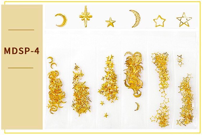3D Hollow Metal Nail Art Charms - Elegant DIY Nail Decoration for Manicure, Acrylic Nails & Gel Polish - Perfect for Parties, Weddings and Special Occasions
