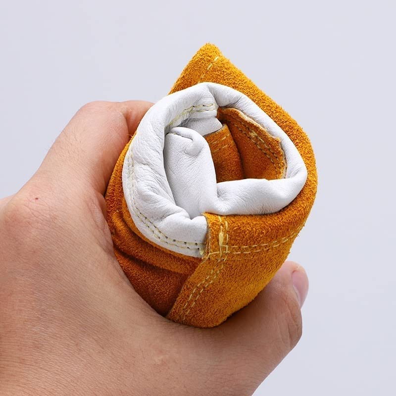 Heat-Insulated Gardening Gloves - Thorn Proof Cowhide Leather for Yard Work, Planting & Landscaping - Durable Household Cleaning Gloves (Yellow, X-Large) - Perfect for Outdoor Chores, Rose Pruning & Winter Protection