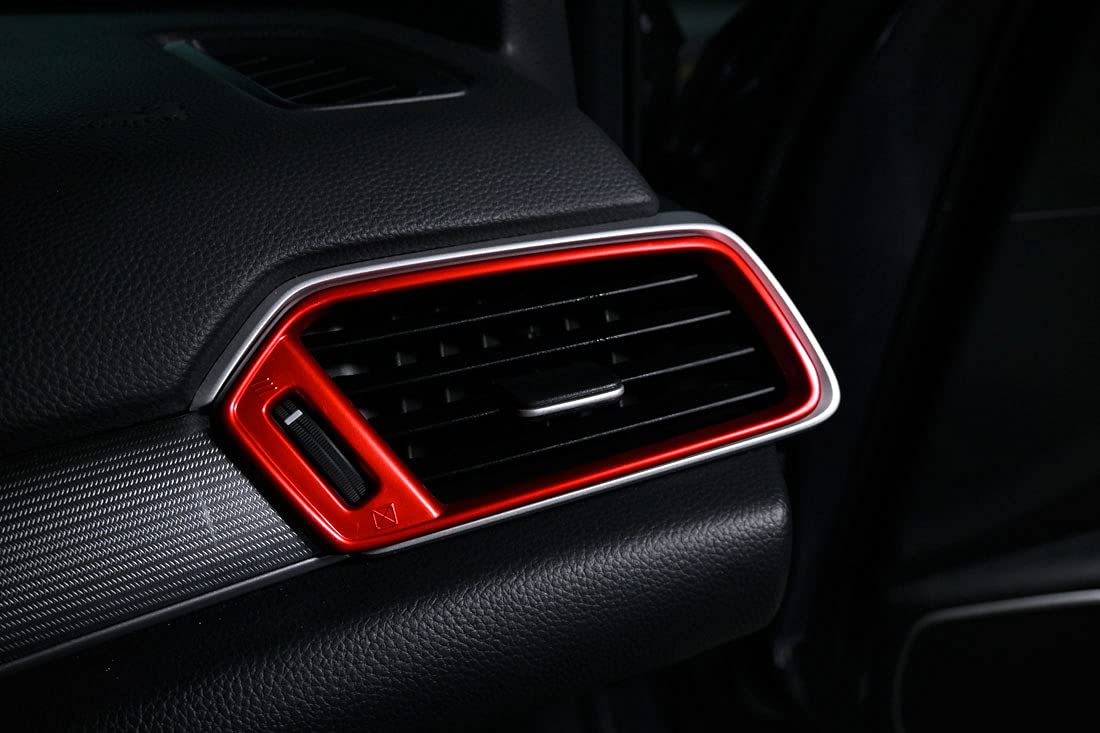 GZXinWei Red Interior Trim Kit for Honda Accord 10th Gen (2018-2021) - Dashboard Side Air Vent Frame Cover Sticker Accessories | Car Interior Decoration & Customization Upgrade