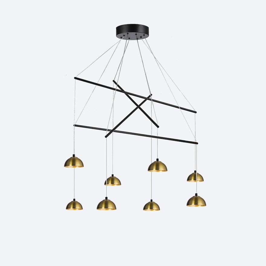 ZORO Multi 8 LED Pendant Light with Yosh Shade - Dimmable Modern Lighting for Kitchen Island, Dining Room & Bedroom Decor
