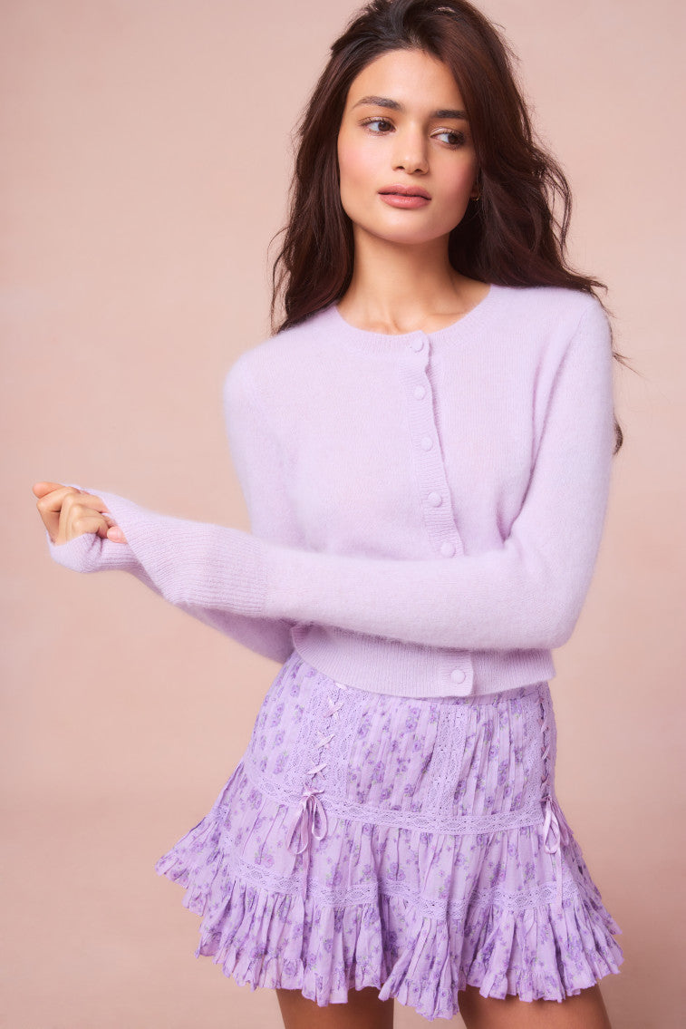 Adeanne Cardigan IRIS PETAL - Soft Knit Women's Sweater for Fall & Winter | Cozy Casual Wear for Office, Travel & Home
