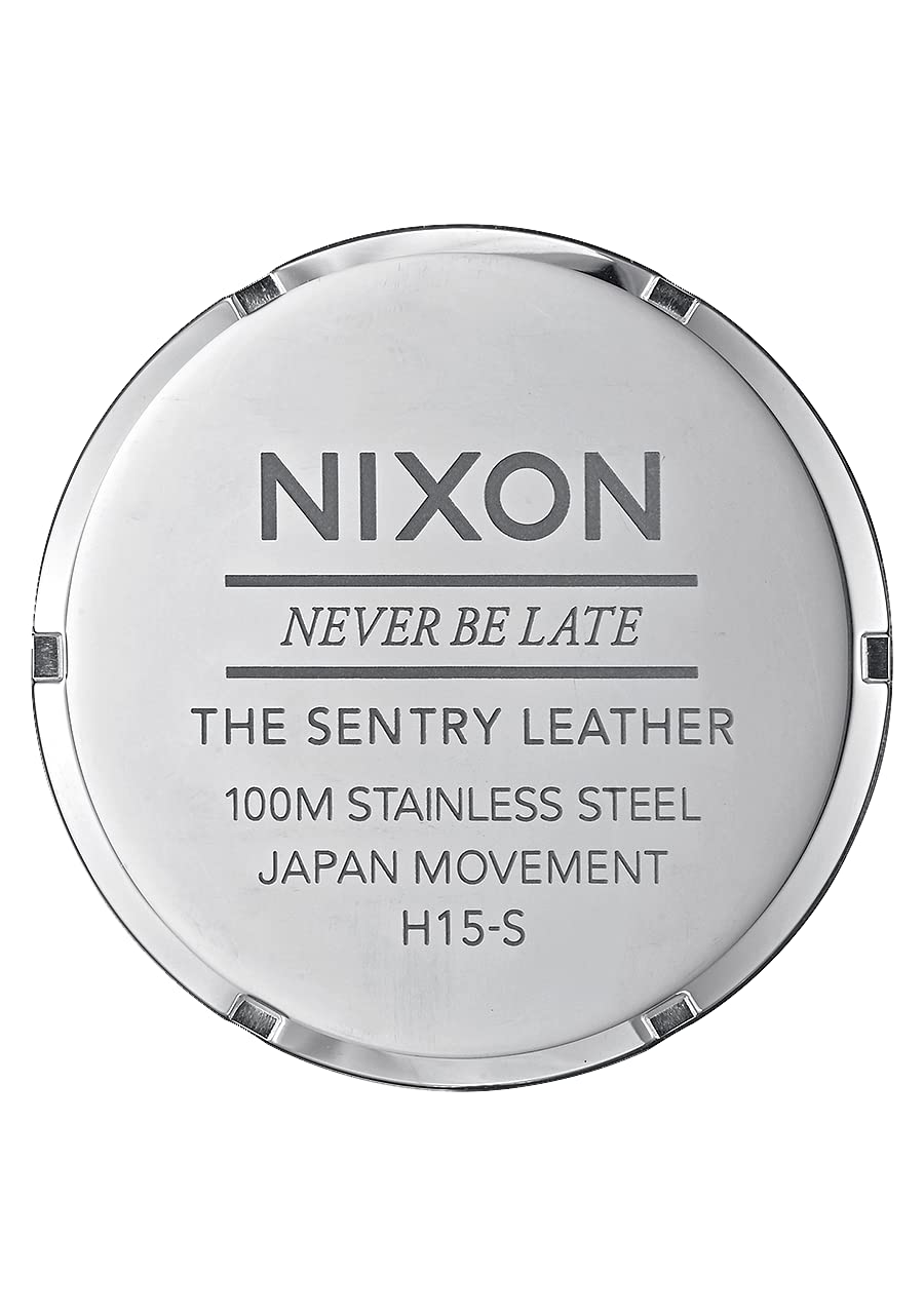 Nixon Men's A105 Sentry 42mm Stainless Steel Leather Quartz Watch - Stylish Casual & Business Timepiece for Everyday Wear