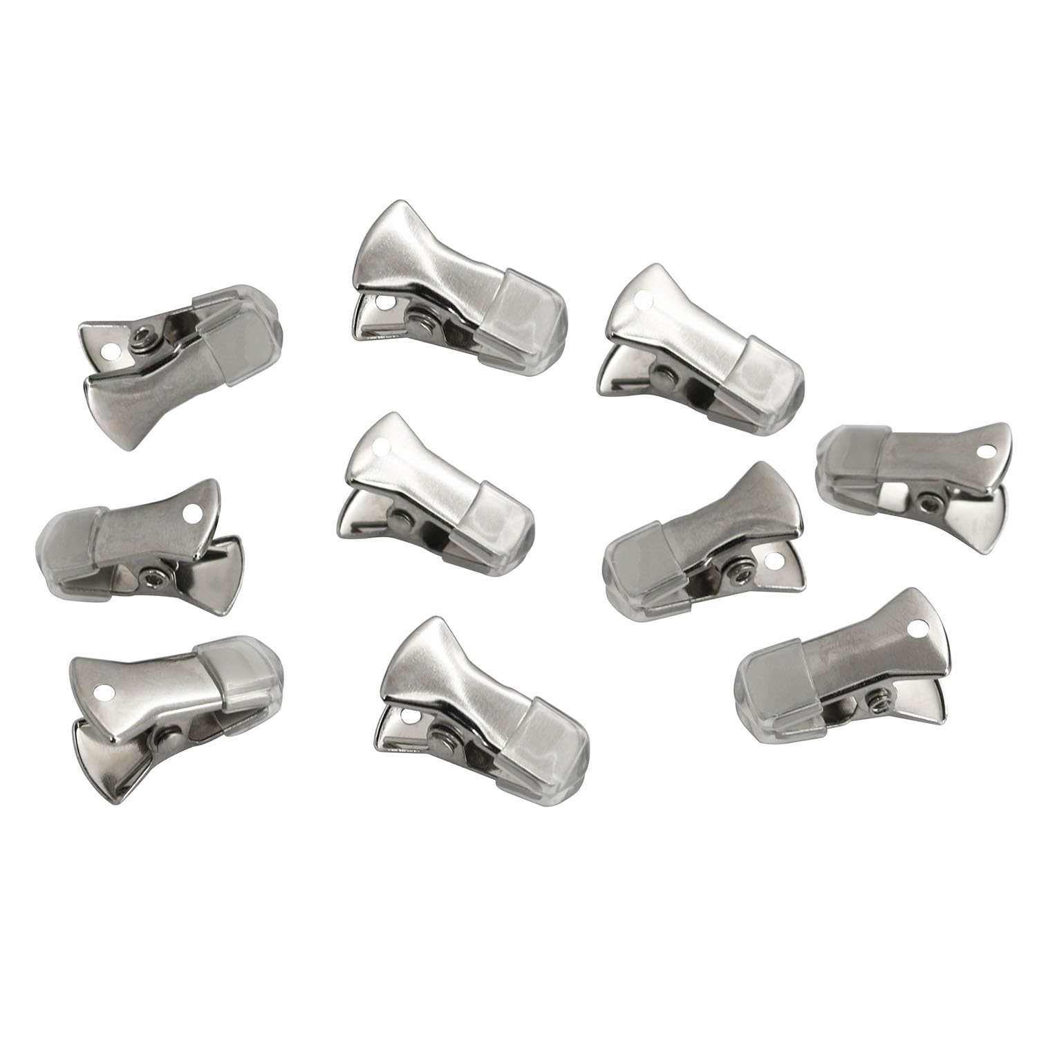 40PCS Metal Small Flat Mouth Clips - Non-Slip DIY Sweater & ID Badge Holders for Clothing & Glasses