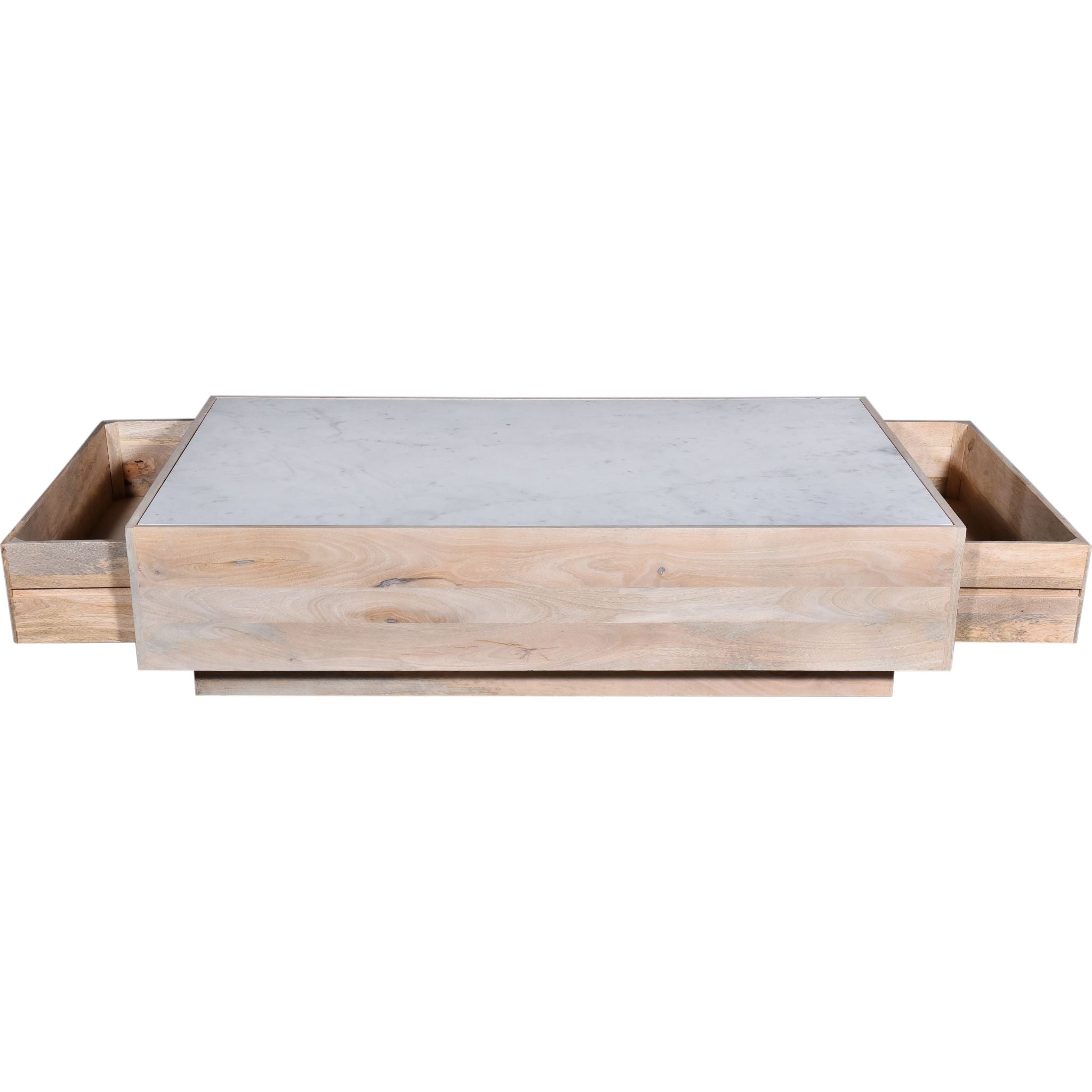 Avani White Marble Coffee Table - Modern Living Room Centerpiece for Home Decor & Entertaining