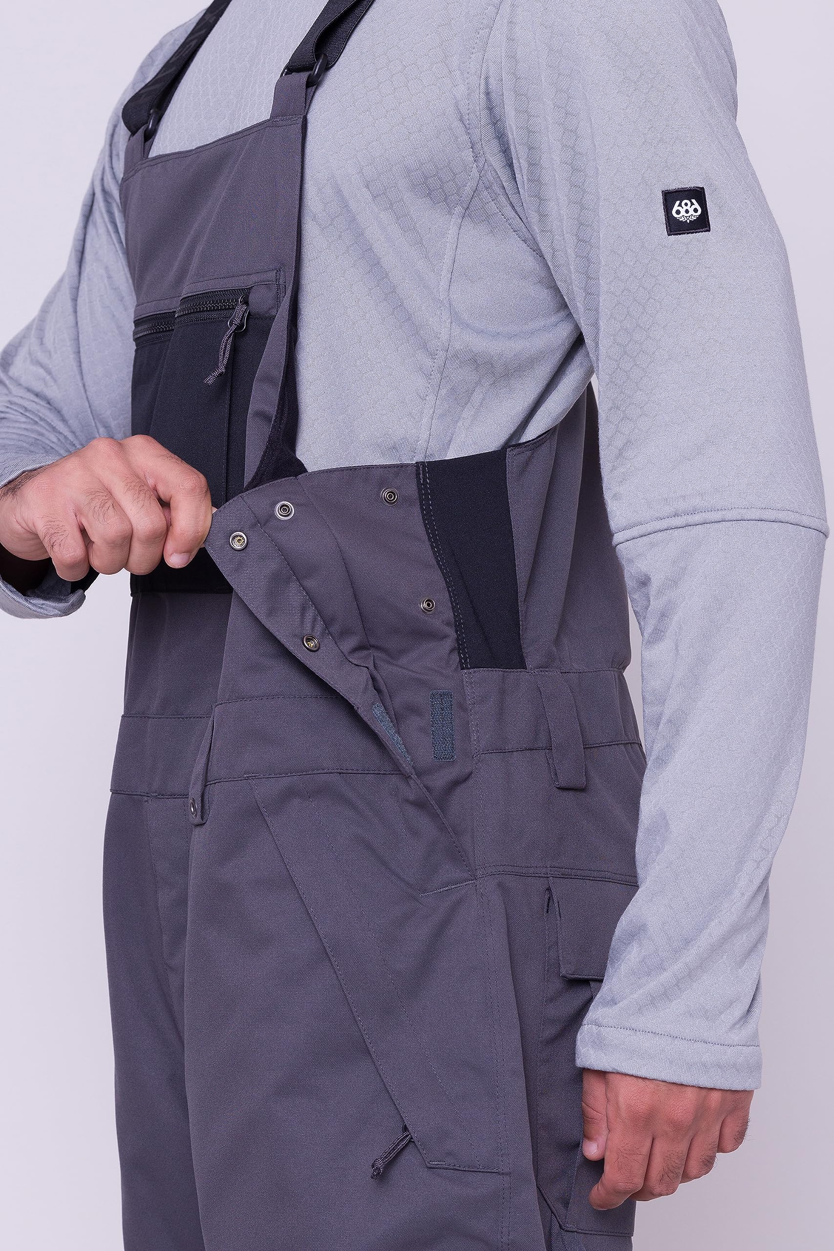 686 Men's Hot Lap Insulated Snow Bibs - Waterproof & Weather-Resistant Ski Pants for Cold Weather - Perfect for Skiing, Snowboarding & Winter Outdoor Activities