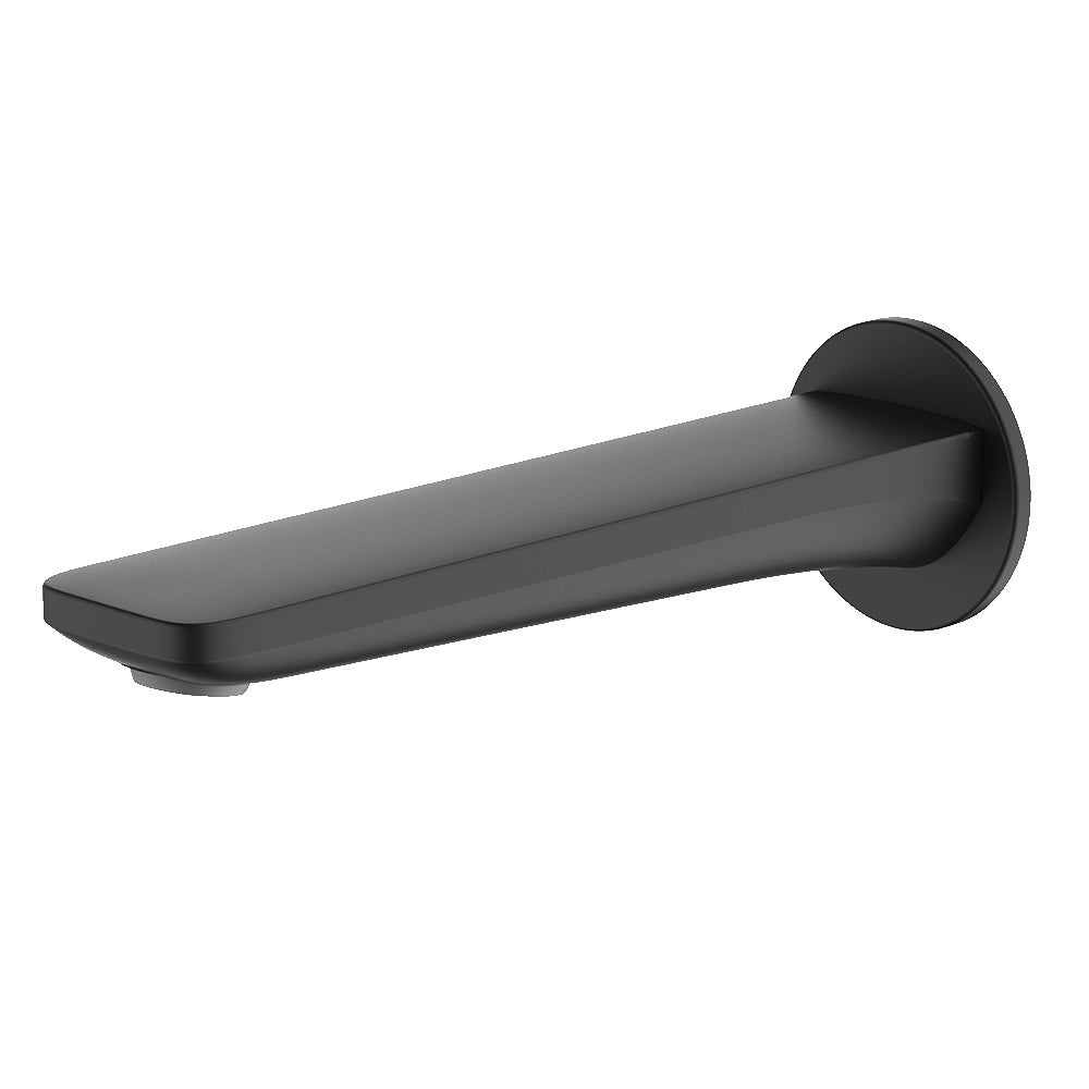 Abey Vela Wall Spout - 165mm Modern Black Water Spout for Outdoor Garden & Patio | Durable Exterior Faucet for Lawn, Pool, and Yard Watering