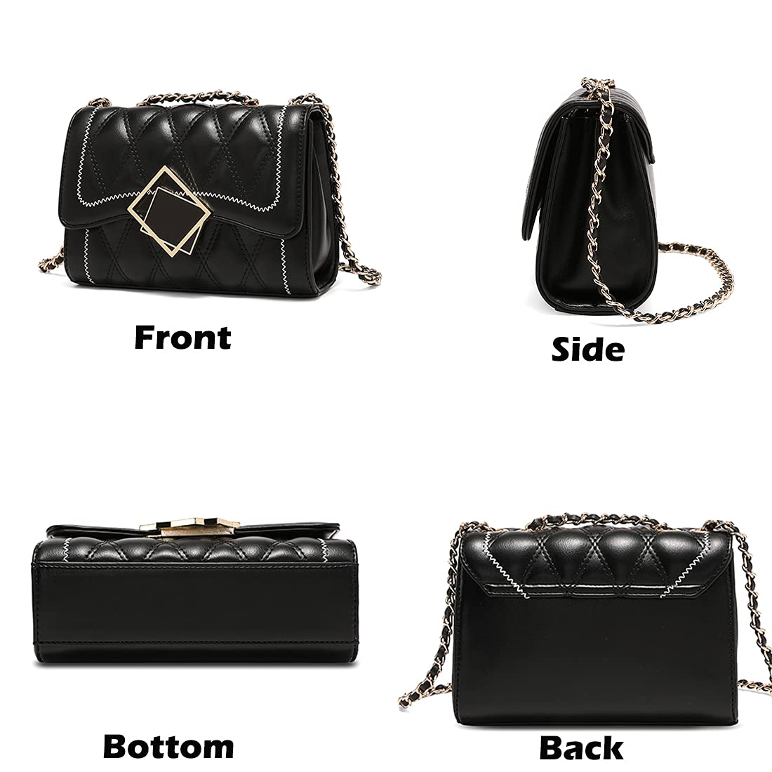 YXBQueen Women's Quilted Crossbody Shoulder Bag - Fashion Designer Handbag with Phone Pocket & Wallet Compartment | Perfect for Work, Travel and Daily Use