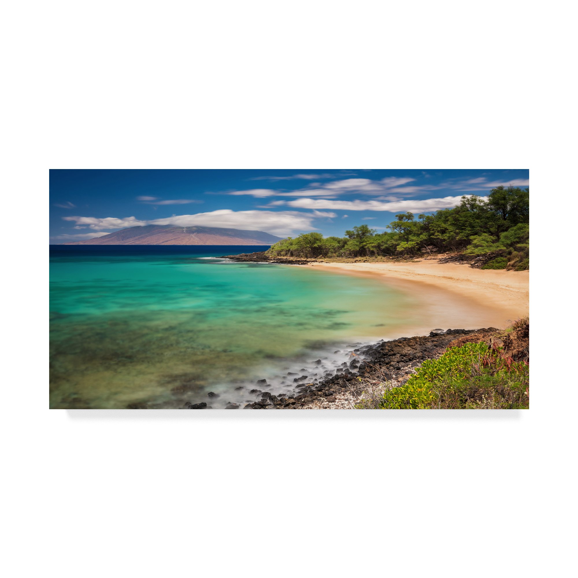 Little Beach Maui by Pierre Leclerc - 24x47 Inch Tropical Beach Wall Art - Perfect for Living Room, Bedroom & Coastal Home Decor
