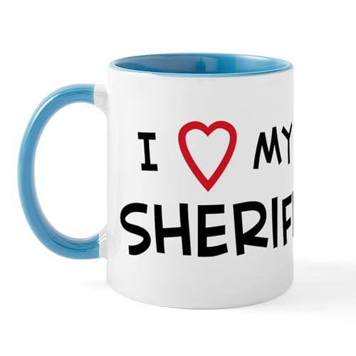 White/Blue Inside - I Love Sheriff Mug