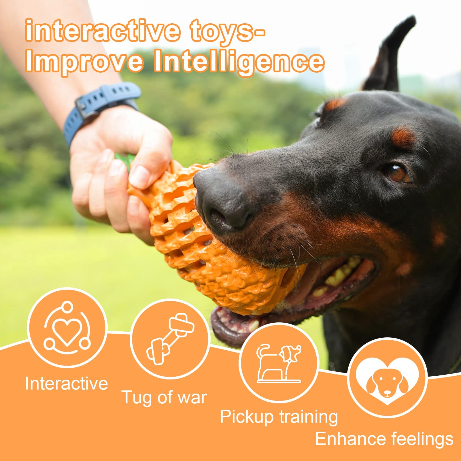 **Durable Pineapple-Shaped Dog Chew Toys for Large & Aggressive Chewers - Indestructible Pet Toy for Strong Biting - Perfect for Playtime, Training & Anxiety Relief**
