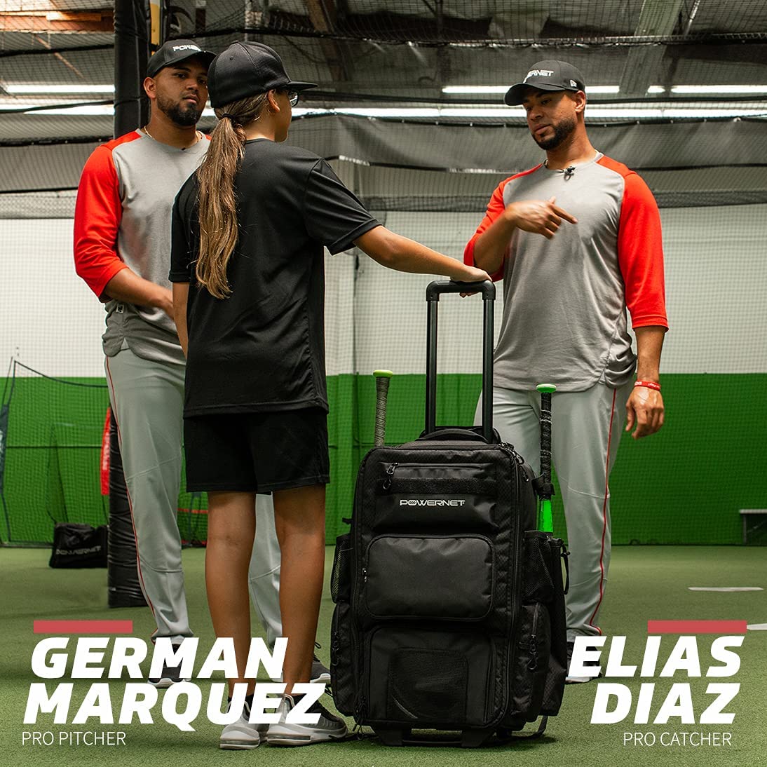 PowerNet Baseball & Softball Bat Backpack - Durable Multi-Equipment Bag for Players & Coaches - Perfect for Games, Practice & Travel