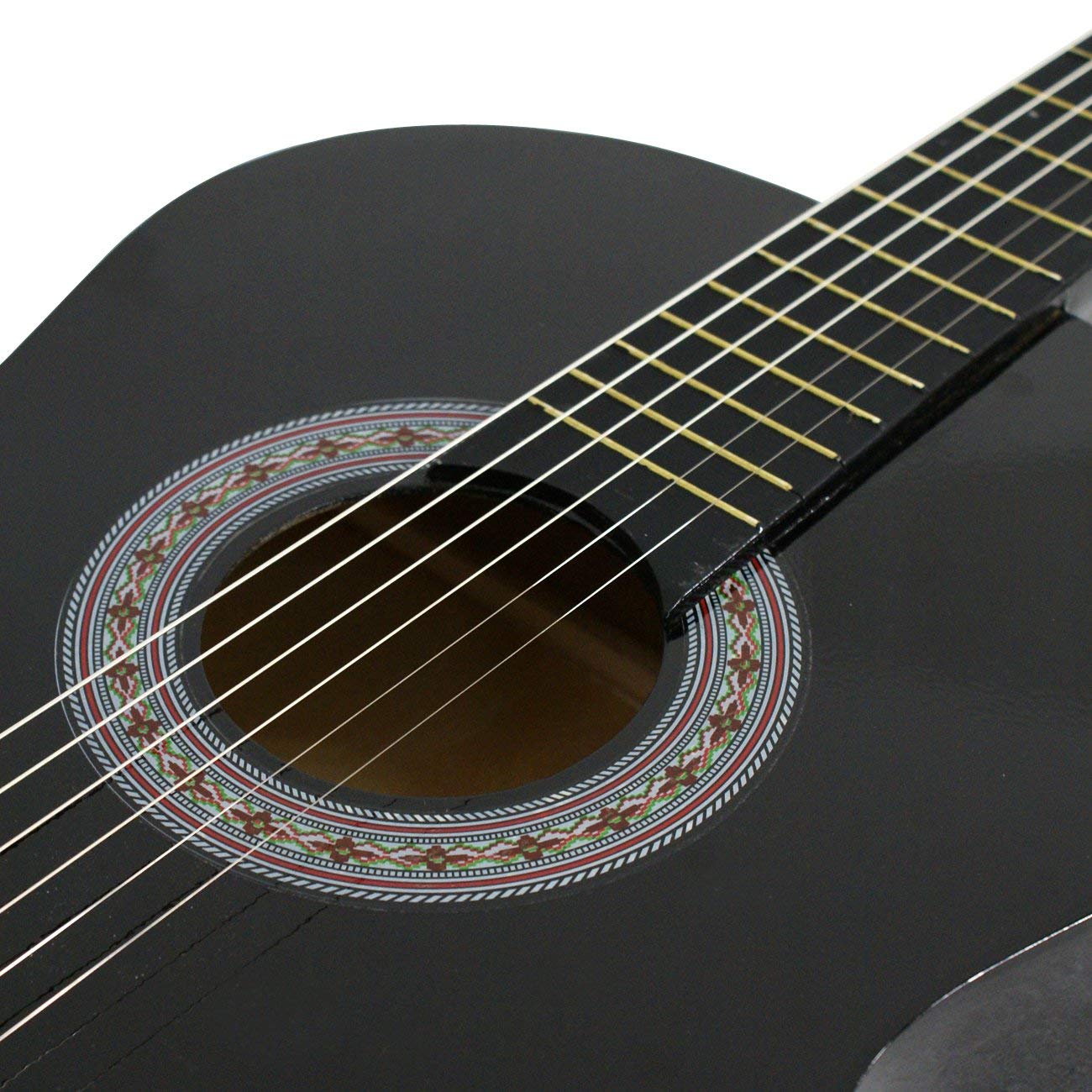 Smartxchoices 38 Inch Acoustic Guitar Bundle for Beginners - 6 String Right-Handed Guitar with Gig Bag, Strap, Pitch Pipe, Extra Strings & Picks - Ideal for Kids, Students, Youths & Adults (Black) | Perfect for Home Practice, Music Lessons & Outdoor Performances