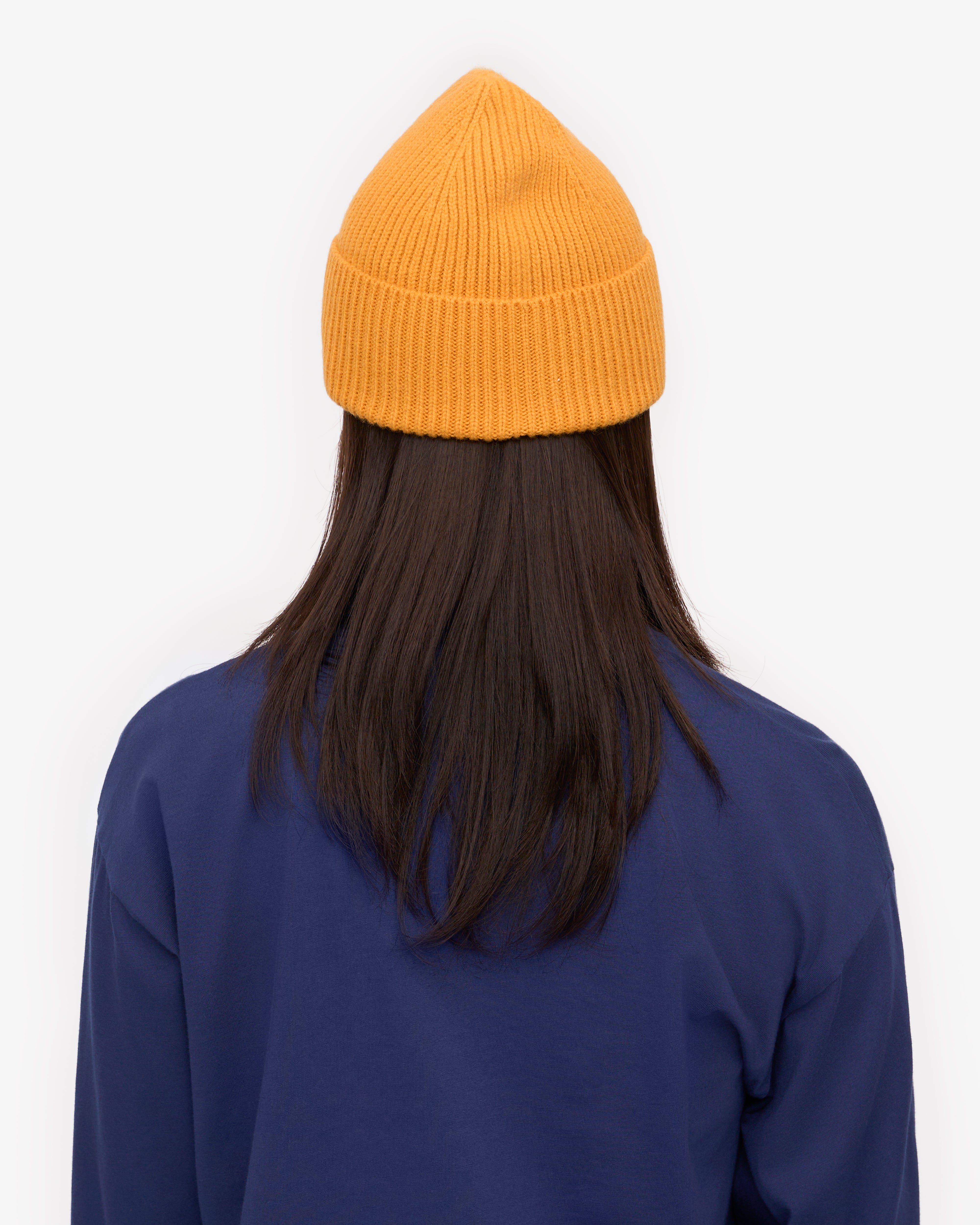 Premium Merino Wool Beanie - Soft & Warm Winter Hat for Men & Women - Burned Yellow - Perfect for Skiing, Hiking & Outdoor Activities