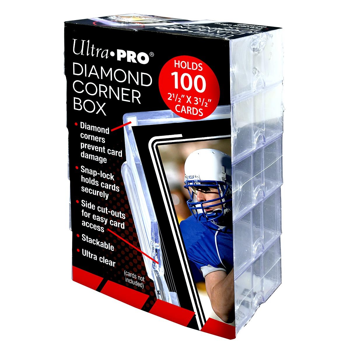 Ultra Pro Diamond Corner Box - Holds 100+ Sports Trading Cards (10 Pack) - Perfect for Collectors & Card Storage Organization