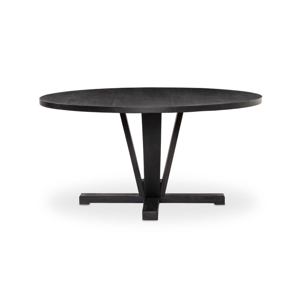 Modern Cobain Dining Table in Flint Black - Stylish & Durable for Dining Room, Kitchen, or Office Space