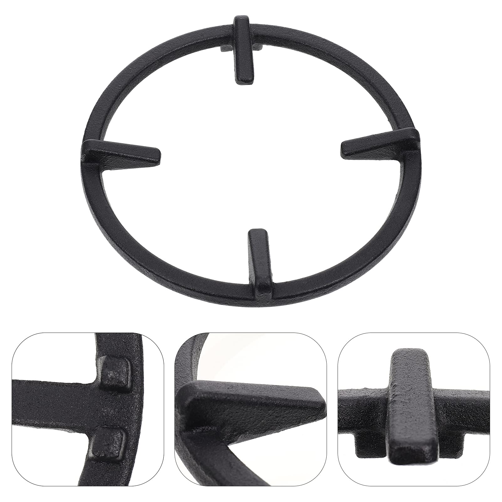 Sturdy Steel Wok Ring Holder for Gas Stove - Heavy Duty Cast Iron Cooktop Trivet, Wok Focus Ring & Griddle Accessories - Perfect for Stir Fry, Deep Frying & Asian Cooking