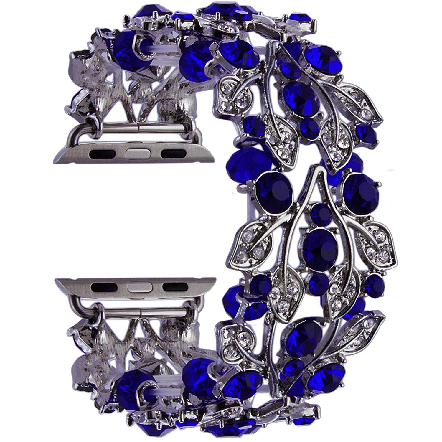 VIQIV Bling Bands Compatible with Apple Watch 38mm 40mm 41mm 42mm 44mm 45mm 49mm - Rhinestone Elastic Jewelry Bracelet Strap for Women - Perfect for Parties, Weddings, and Special Occasions