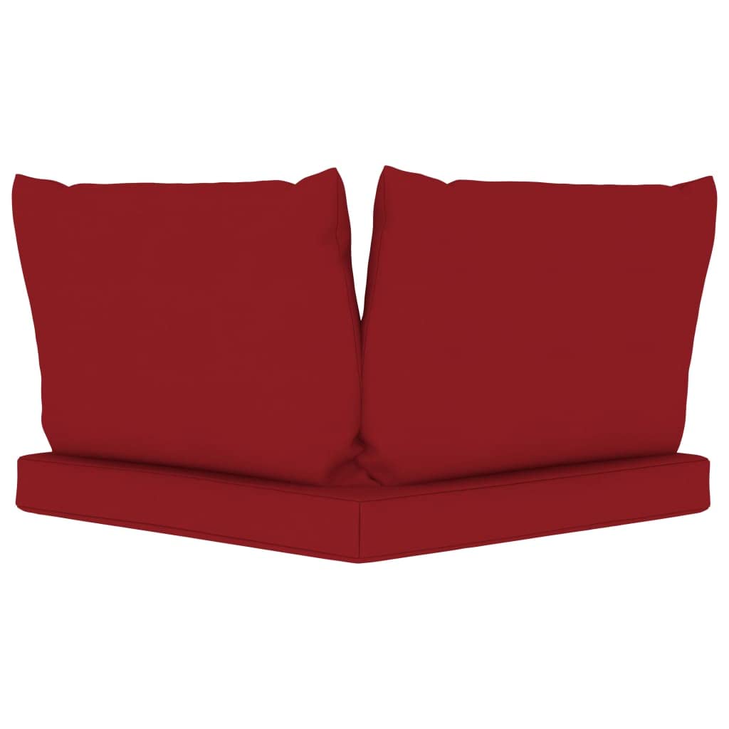 Premium 3-Piece Wine Red Fabric Pallet Sofa Cushion Set - Soft & Durable for Indoor/Outdoor Use - Perfect for Patio, Deck, or Living Room Furniture