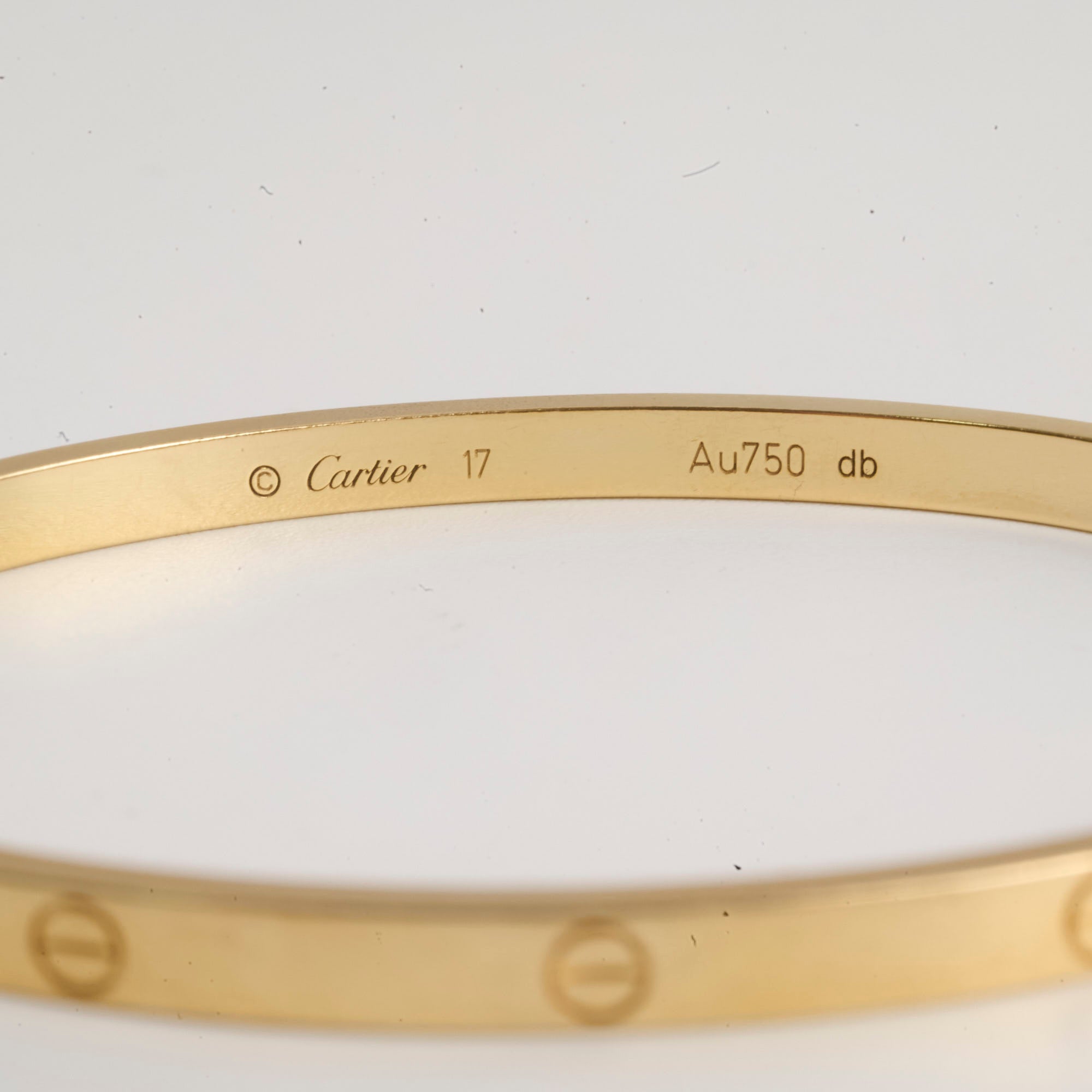 Cartier Small Love Bracelet 18K Yellow Gold Size 17 - Luxury Jewelry Gift for Women, Anniversary & Special Occasions