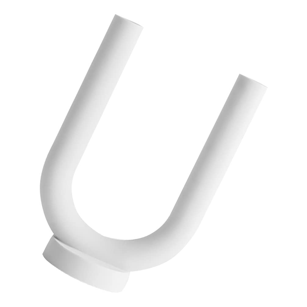 VOSAREA Ceramic U-Shaped Candlestick Holder - Modern Taper Candle Holder & Flower Vase - Elegant Table Centerpiece for Wedding, Birthday Party, Home Decor (Perfect for Dining Table, Mantel, and Event Decorations)