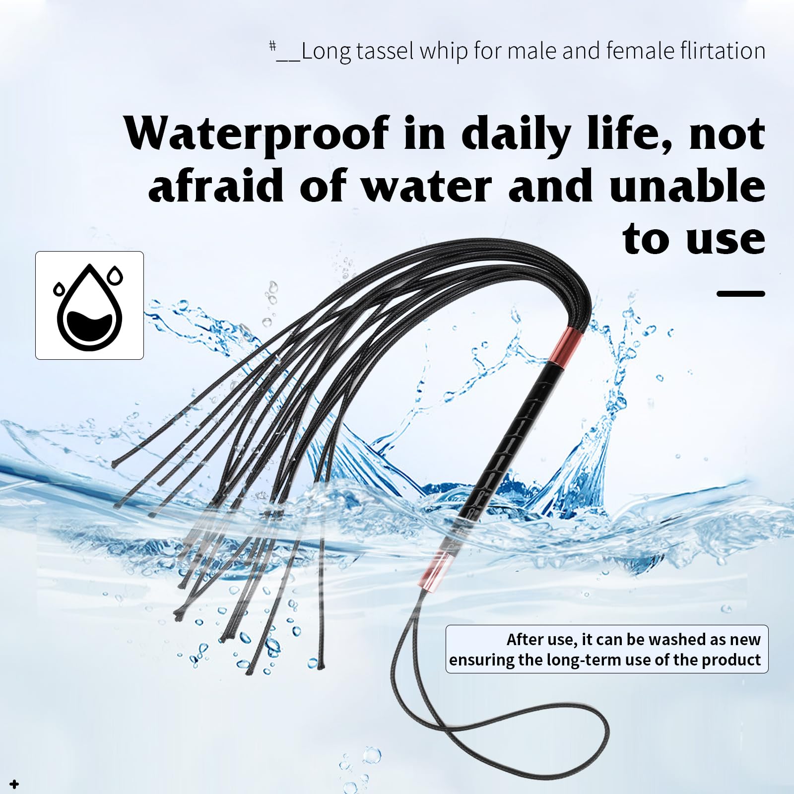 Adult Sex Whip for Role Play - Smooth Handle Fantasy Toy for Couples & BDSM