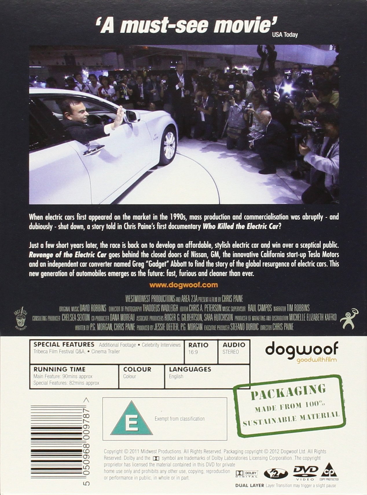 Revenge of the Electric Car DVD - Documentary Film About EV Industry Revolution - Perfect for Movie Nights & Environmental Education