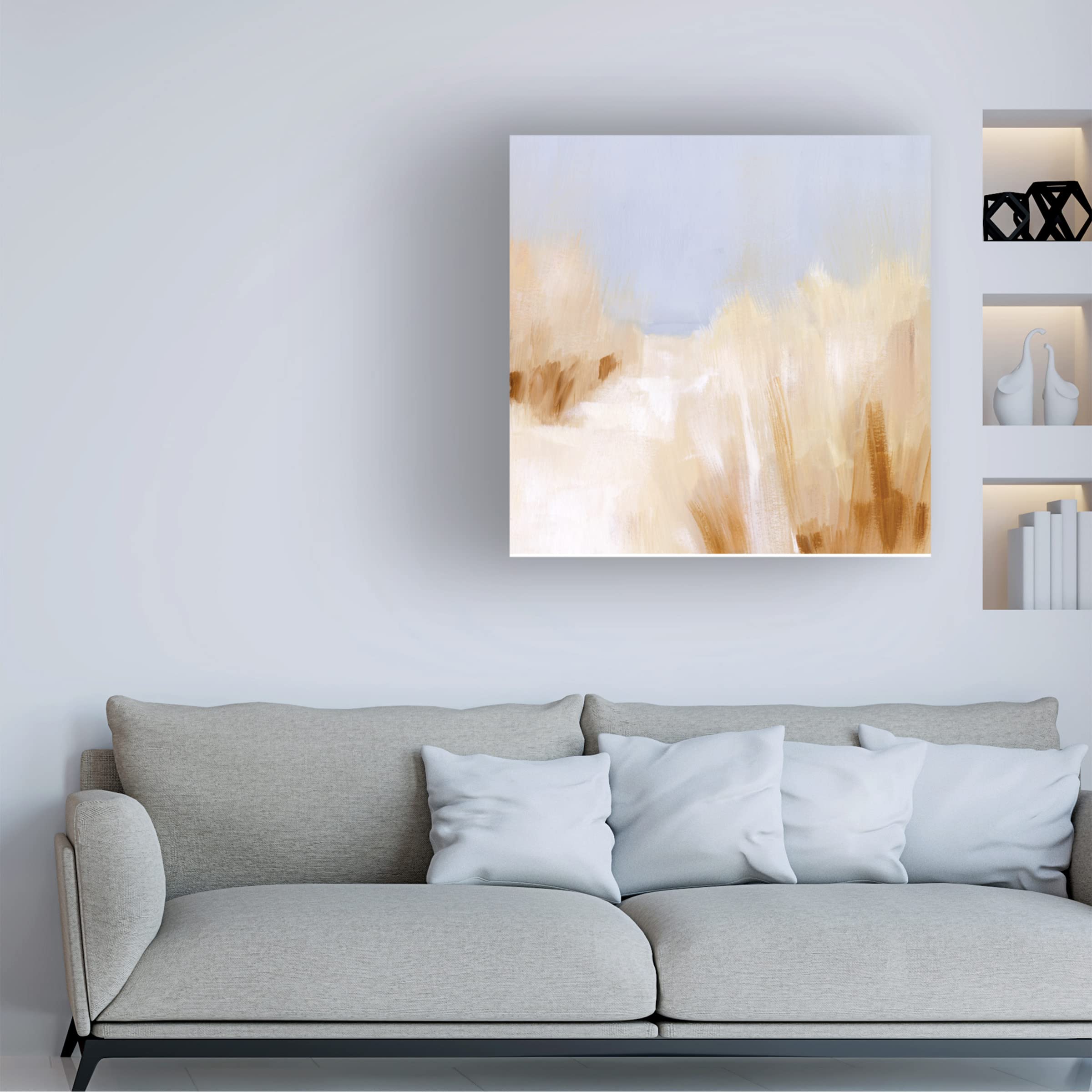 Victoria Borges 'Beach Grass Impression II' Canvas Wall Art Print - Coastal Home Decor for Living Room, Bedroom & Office | Trademark Fine Art Collection