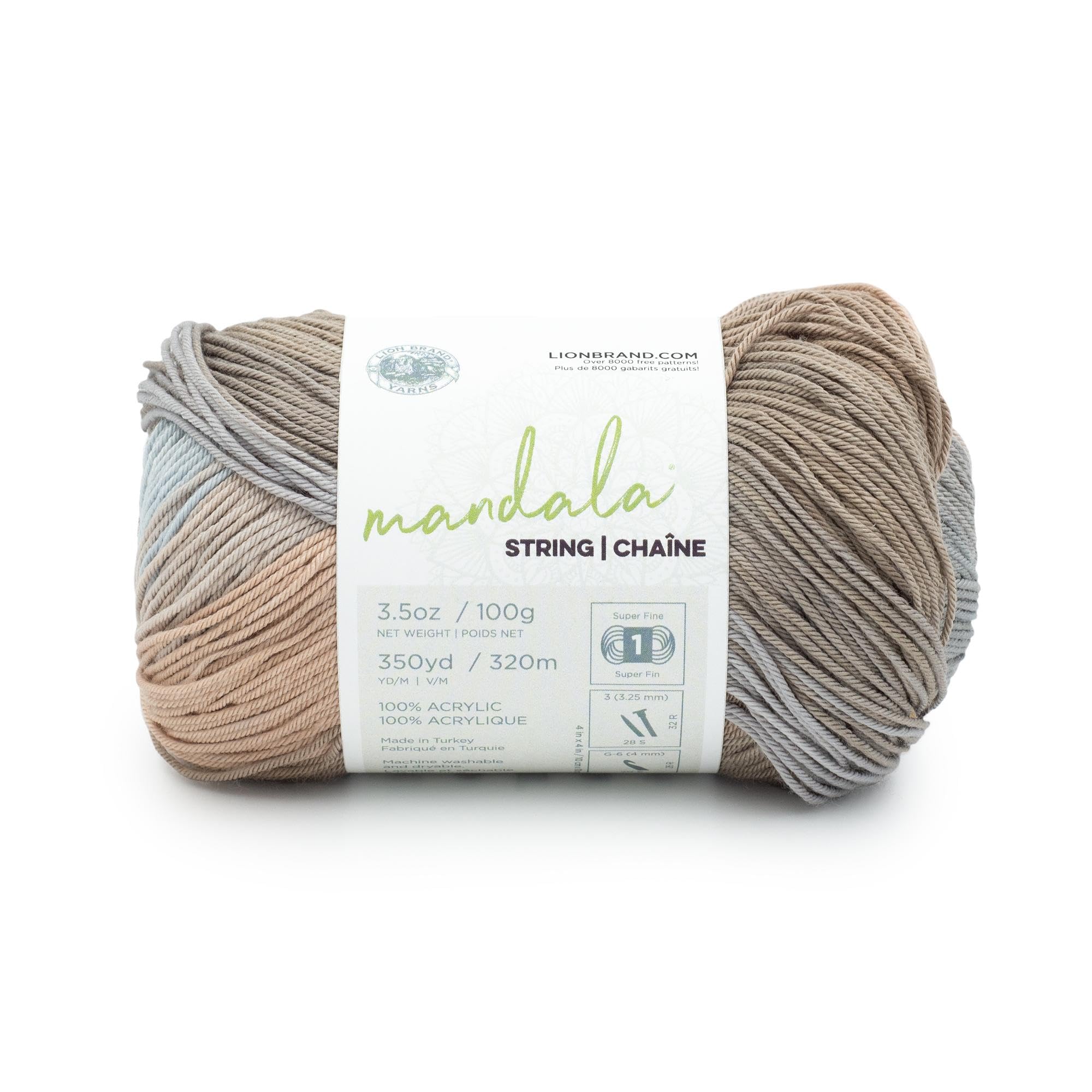 Lion Brand Yarn Mandala Ombre Color Changing Yarn - 1 Pack (Ballad) - Perfect for Crochet, Knitting, and DIY Craft Projects