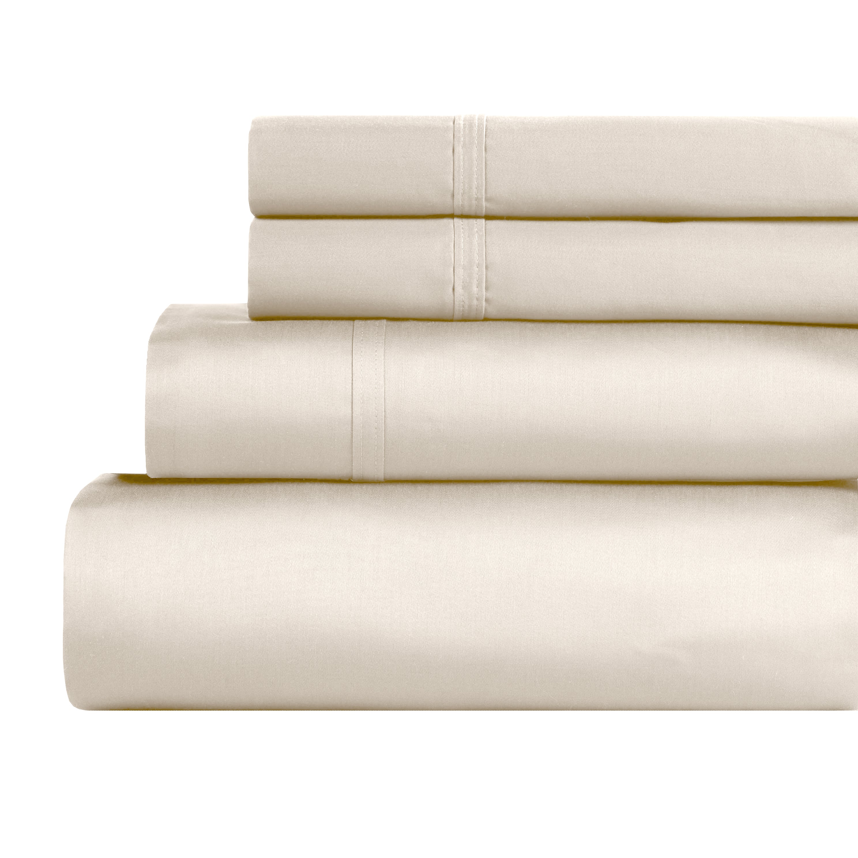 Premium 850 Thread Count 100% Cotton Solid Color Bed Sheet Set - Ultra Soft & Breathable for Comfortable Sleep - Perfect for Master Bedroom, Guest Room & Luxury Hotels