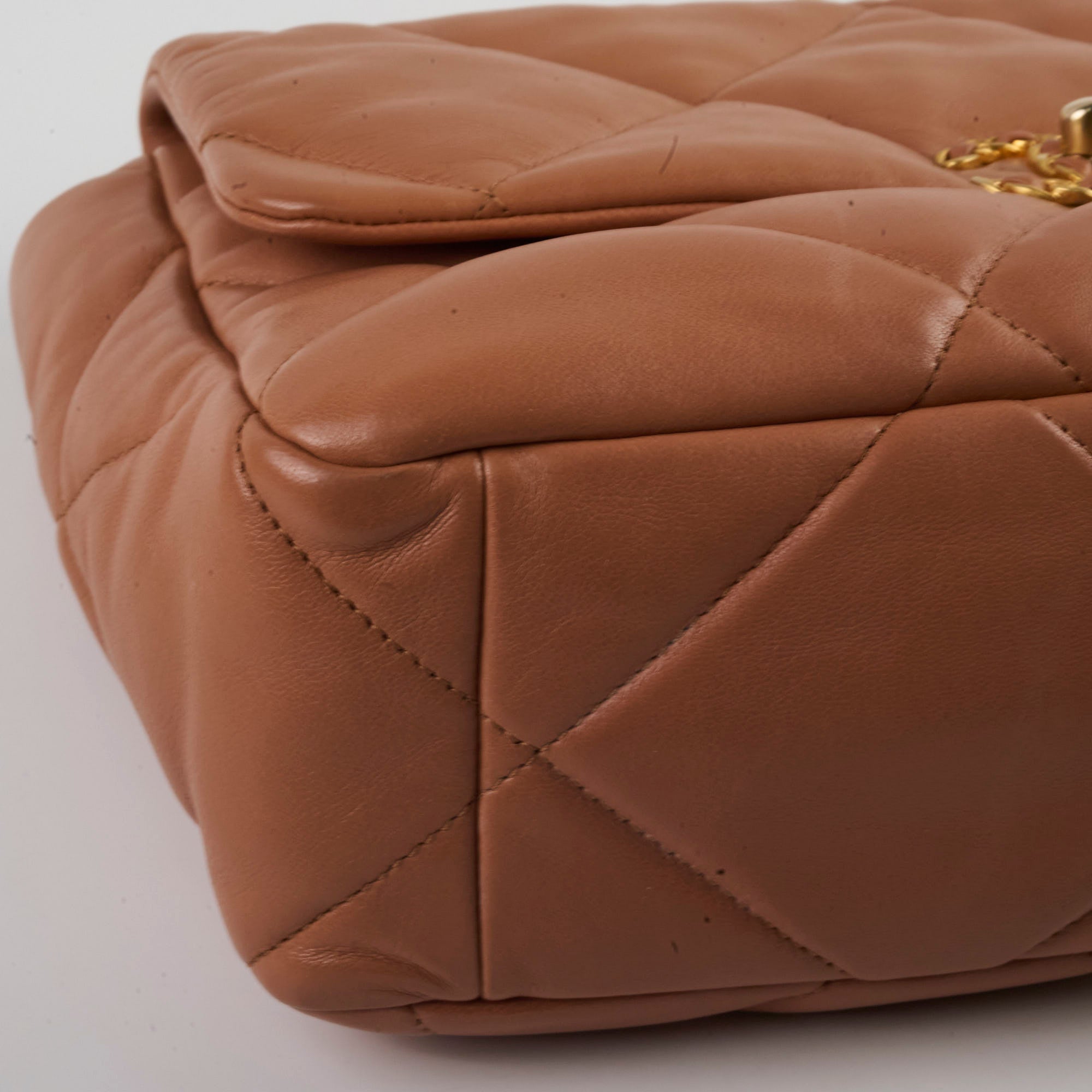 Chanel 19 Medium Bag in Caramel Lambskin Leather - Luxury Designer Handbag for Women, Perfect for Work, Travel & Everyday Use