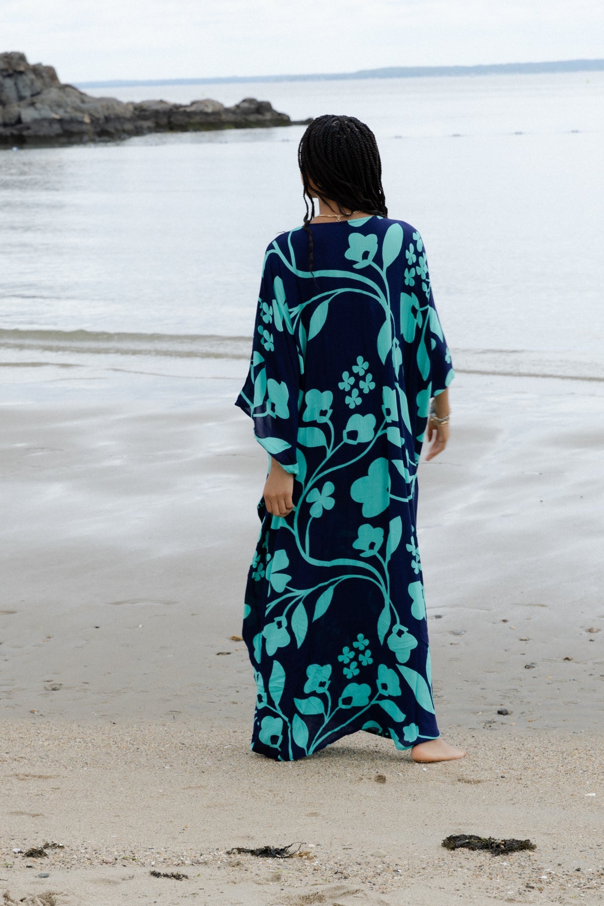 Stylish Floral Print Kaftan Maxi Dress for Women - Boho Beach Cover Up, Pool Party, Summer Vacation Outfit