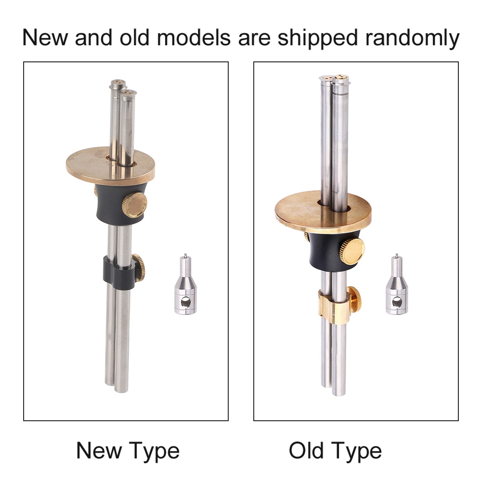 ViaGasaFamido Double-Shaft Wheel Marking Gauge - Adjustable High Precision Carpenter Measuring Tool with Removal Tool for Woodworking, DIY Projects & Furniture Making (Wood Marking Scriber)