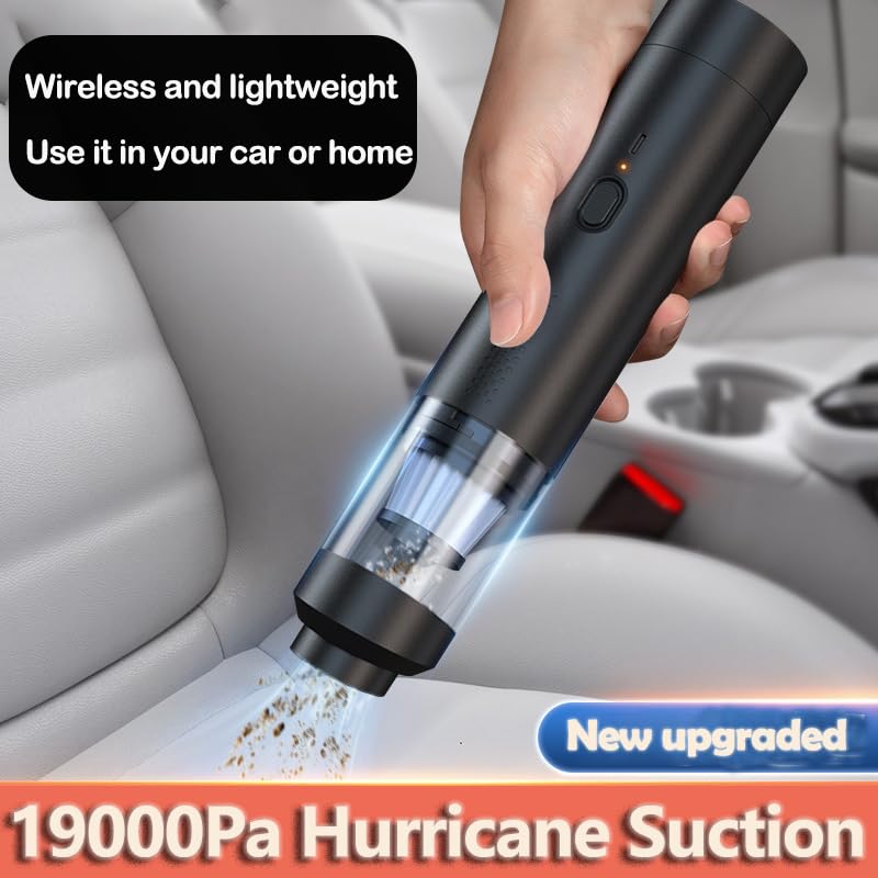 Aerovec V-15 Pro Cordless Car Vacuum Cleaner - Powerful 150W Portable Handheld Vacuum for Cars, Home & Pet Hair - Black | Ideal for Car Detailing, Upholstery Cleaning & Small Spaces