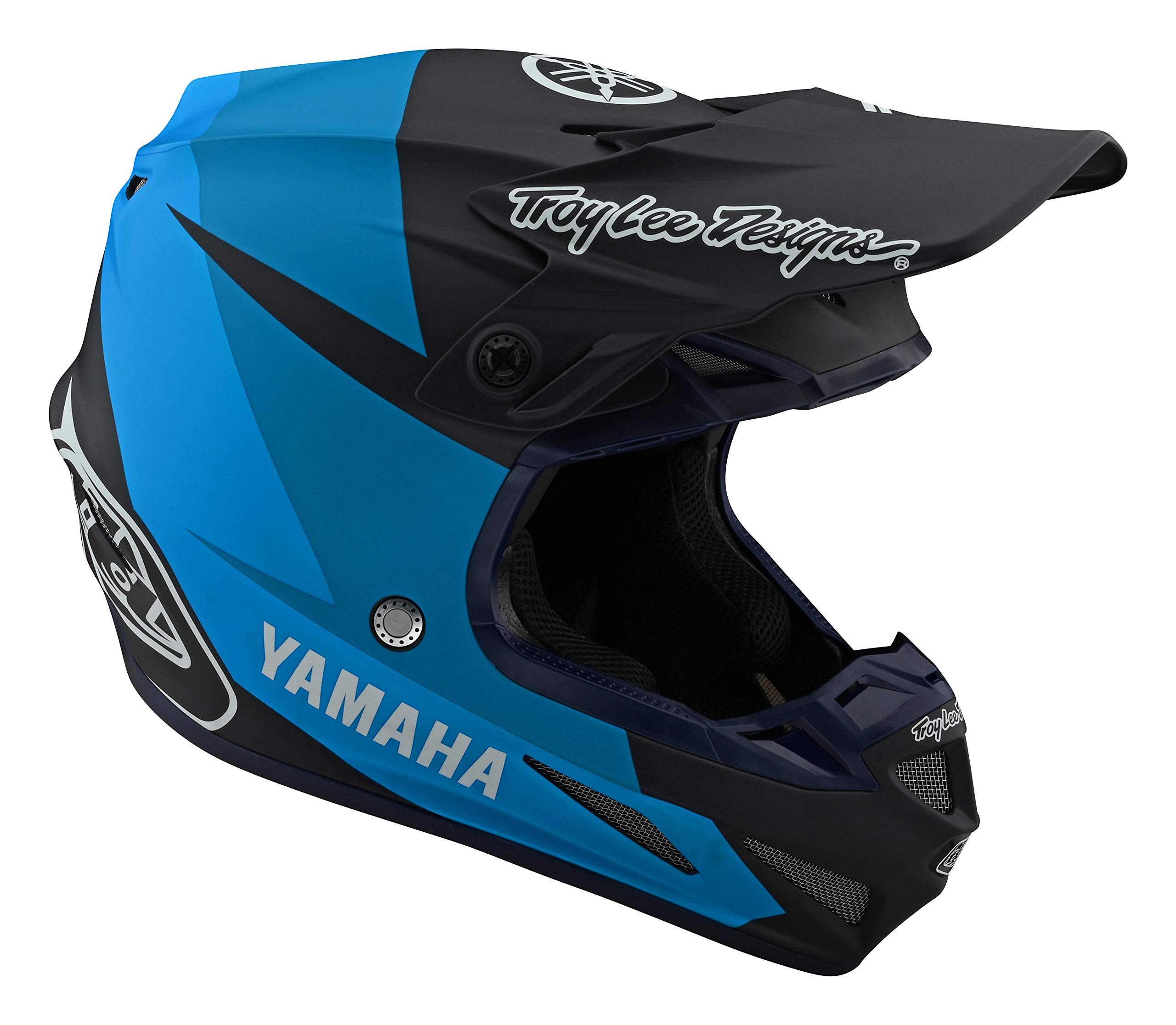 Troy Lee Designs SE4 Yamaha L4 Composite Motocross Helmet for Adults - Navy/Blue (MD) | Offroad Racing, Dirt Bike & ATV Riding Safety Gear