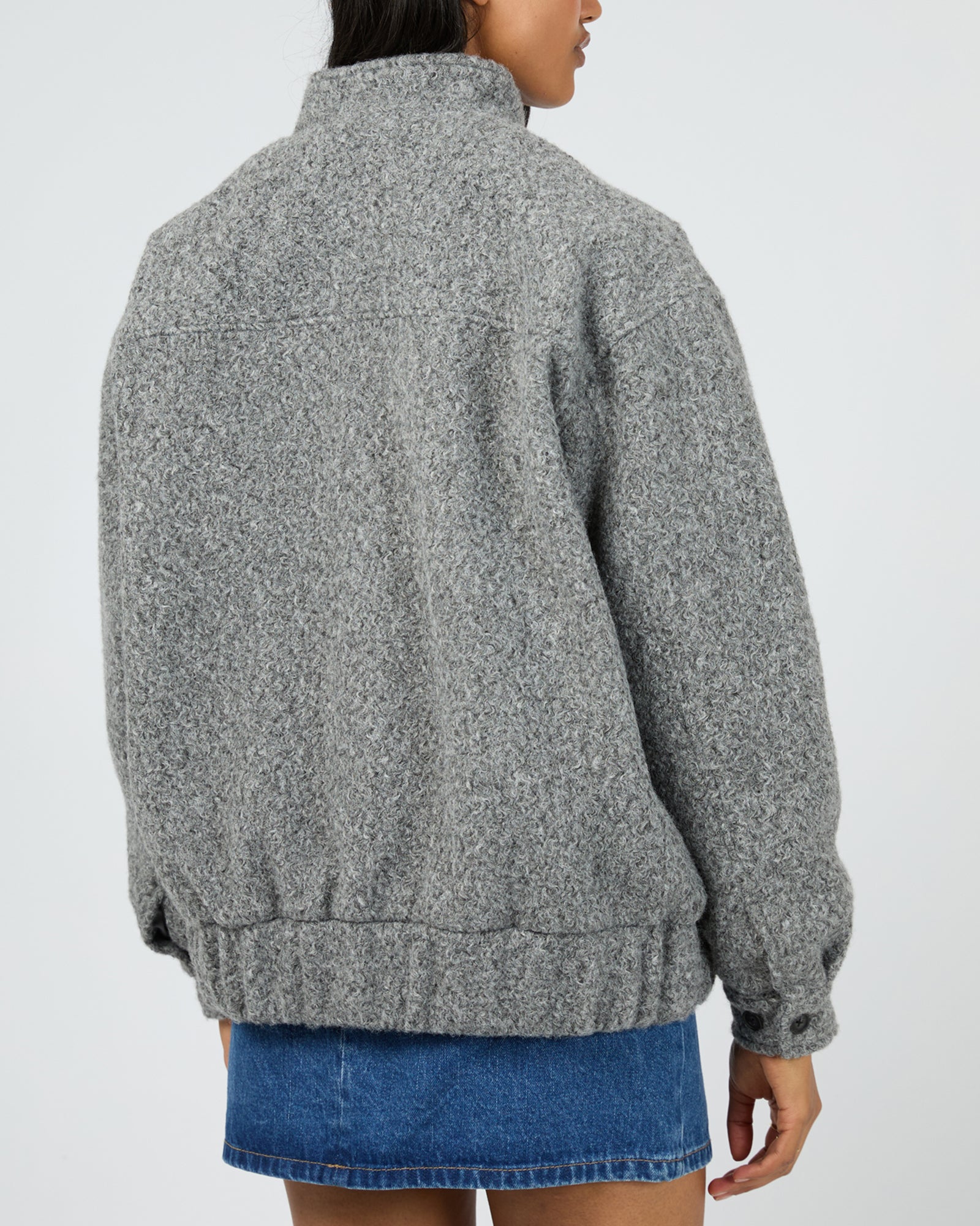 All About Eve Tahlea Bomber Jacket Grey Marle - Stylish Women's Lightweight Jacket for Casual Wear & Street Fashion