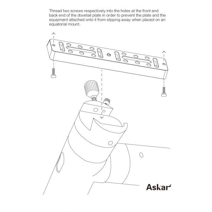 Askar Universal Vixen Style 150mm Dovetail Plate - Red | Telescope Mounting Accessory for Astronomy & Astrophotography | Compatible with Telescopes, Cameras & Binoculars