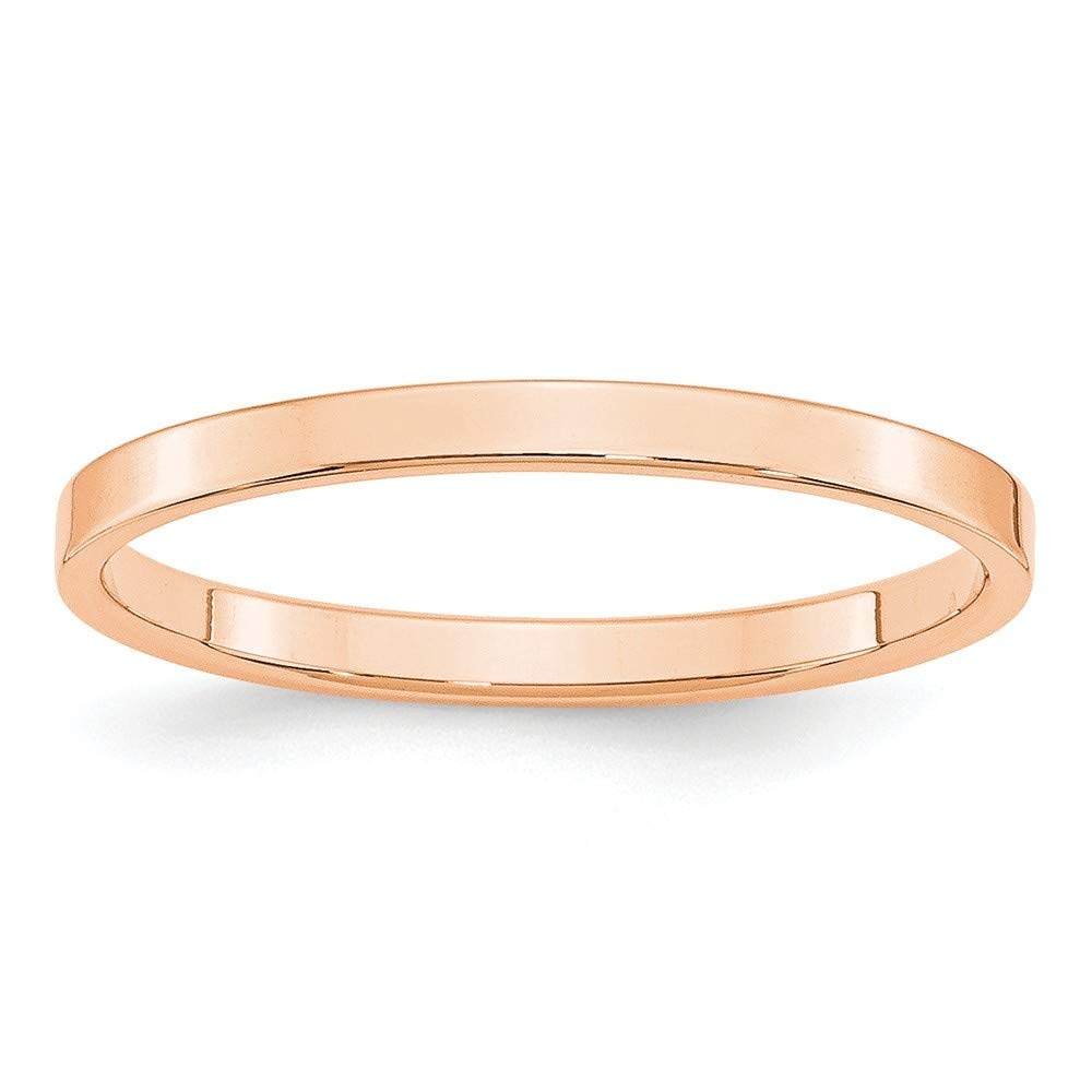 10K Gold Flat Band Ring for Women - Thin & Wide Sizes 2mm-12mm in White, Yellow & Rose Gold | Dainty Stackable Ring, Wedding Band, Anniversary Gift, Everyday Jewelry