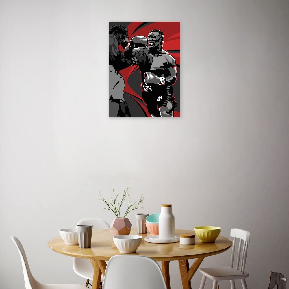Tyson Punch Fine Art Canvas Wall Decor by Artist Nikita Abkumov - 12x16 Inch Modern Abstract Painting for Living Room, Bedroom, Office - Ready to Hang Home & Office Wall Art - Perfect for Contemporary Spaces and Art Lovers