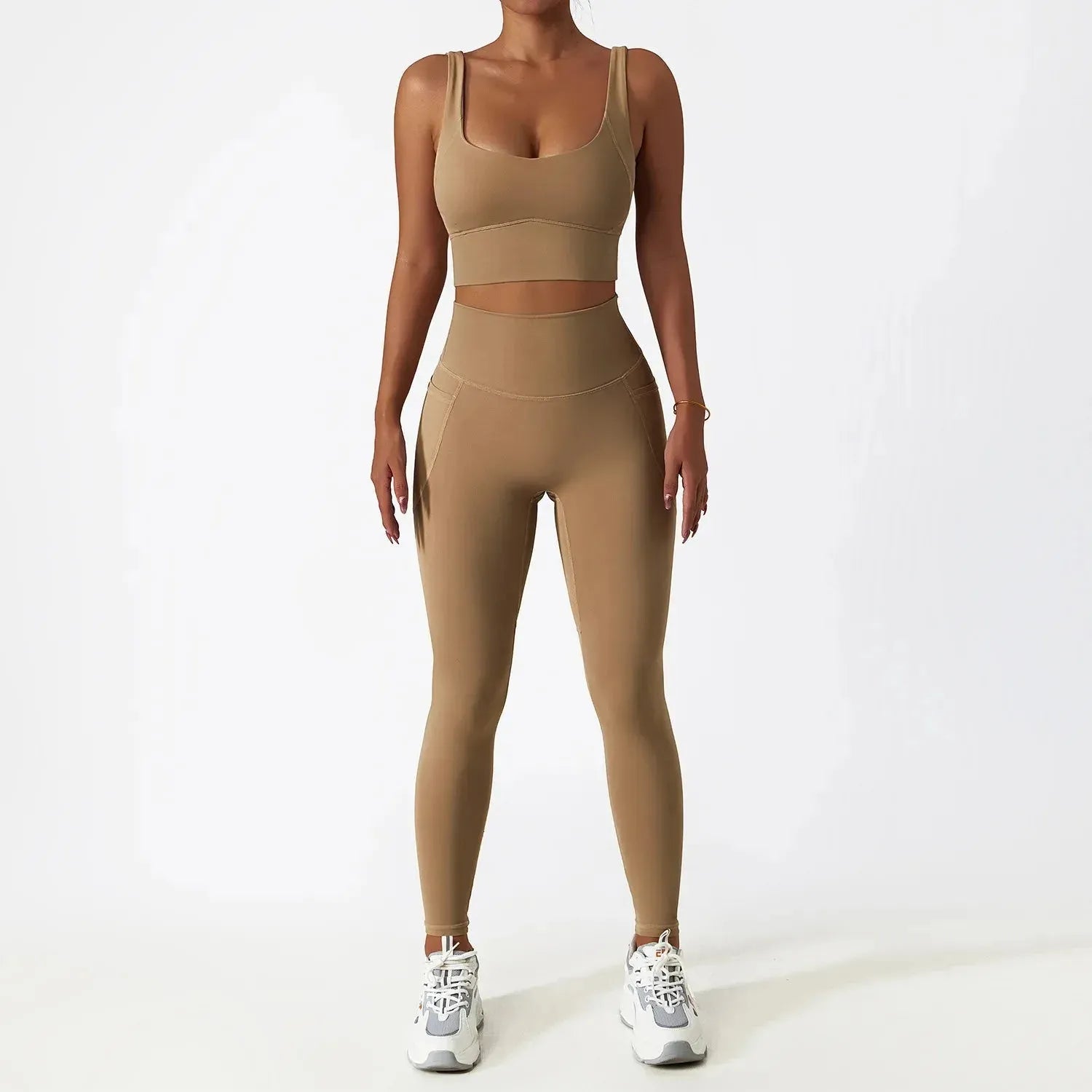 2PCS Seamless Women's Workout Sets - Yoga Tracksuit, Gym Clothes & Athletic Wear with High Waist Leggings & Sports Bra - Perfect for Yoga, Running, Gym Training & Casual Wear