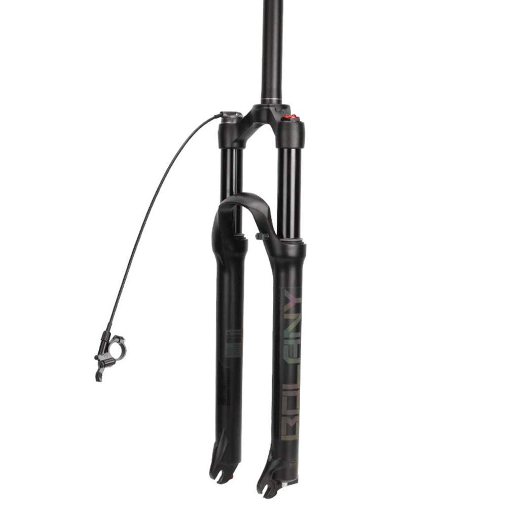 Carbon Air Suspension Fork for Mountain Bikes - 26/27.5/29 Inch MTB Fork with Smart Lockout, Adjustable Damping & 100mm Travel - Remote Control - Perfect for Trail Riding, Downhill & Cross-Country Cycling