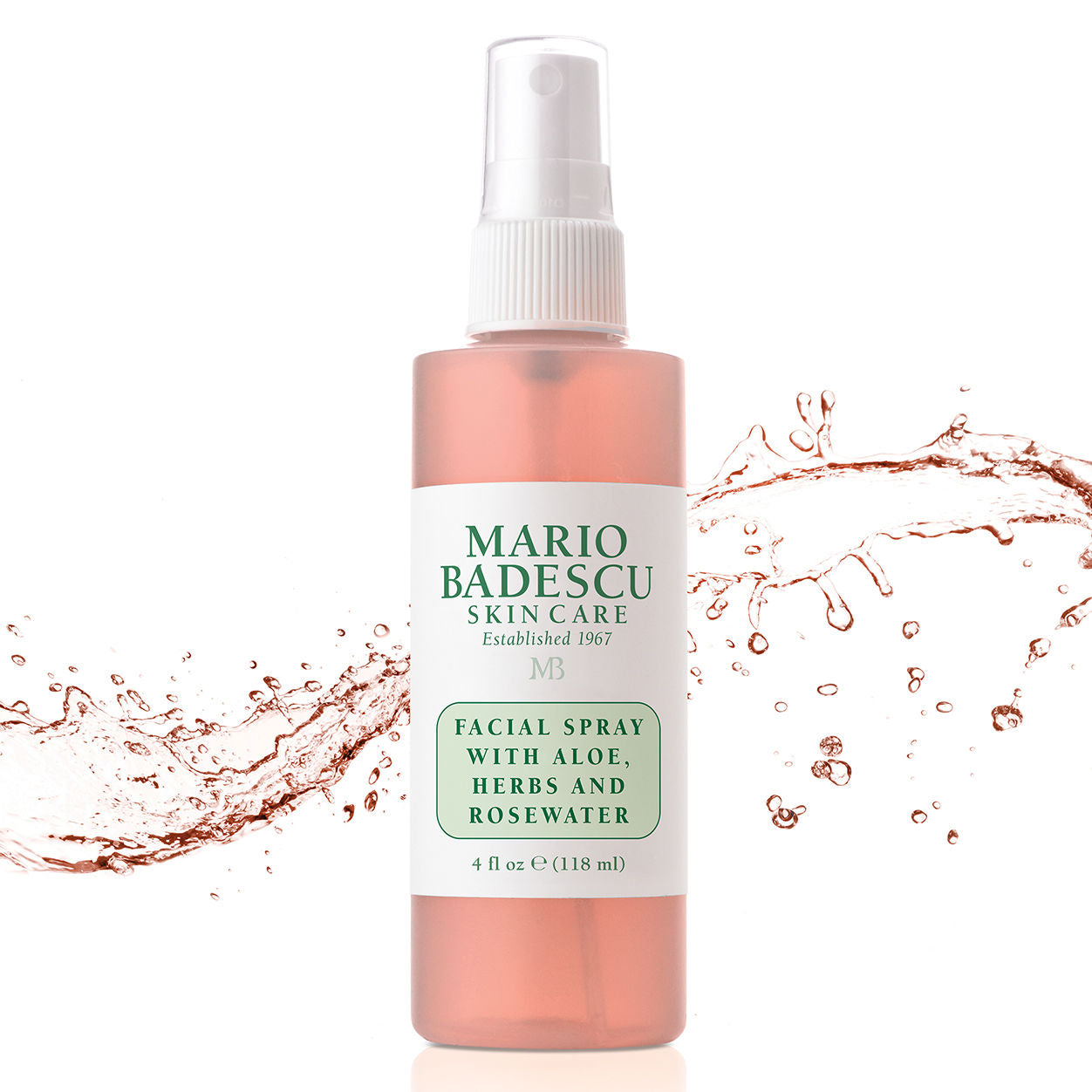 Hydrating Facial Mist with Aloe Vera, Herbs & Rosewater - Soothing Spray for Dry Skin, Makeup Setting & On-the-Go Refreshment