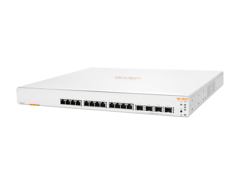 Aruba JL805A Instant On 1960 12-Port 10G Managed Switch with 4 SFP+ | High-Speed Network Switch for Small Business & Office Networking