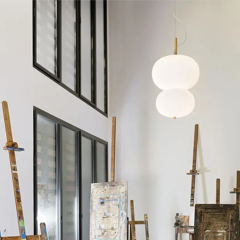 Modern Glass Ball LED Pendant Light - Dimmable Hanging Fixture for Kitchen Island, Dining Room & Bedroom Decor