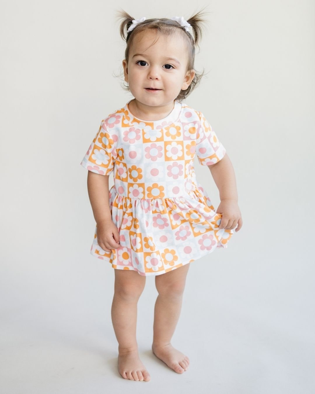 Stylish Cotton Peplum Top & Skirt Set with Checkered & Floral Print - Perfect for Casual Outings, Date Nights & Summer Vacations