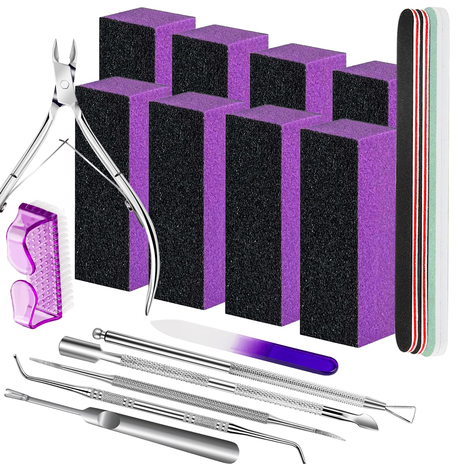 Premium Nail Care Kit - 12-Piece Manicure & Pedicure Set with Nail Files, Buffers, Cuticle Tools & Nippers - Professional Salon Quality Nail Grooming Tools for Home & Travel - Perfect for DIY Nail Care, Spa Days & Gift Giving