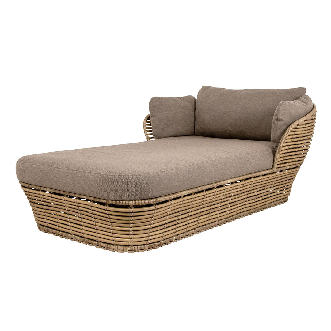 Soren Rose Studio Woven Cane Daybed Basket - Boho Chic Rattan Bedside Storage for Living Room, Bedroom, or Nursery Organization